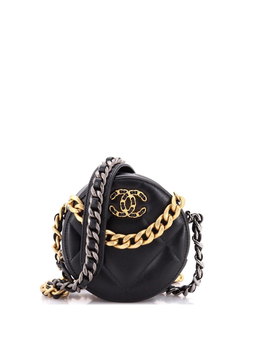 Chanel 19 Round Clutch With Chain #243936C25B